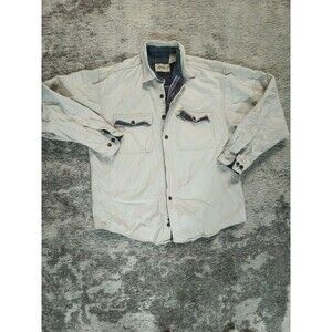 vintage Eddie Bauer flannel lined Size L shirt Made in USA 100% cotton